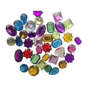 Lot Mixed‎ Shape Craft Acrylic Rhinestones Colorful Gems Flatback Beads 12.2 oz